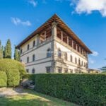 External view of historic villa Fiesole Florence Tuscany