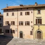 External view of large Sansepolcro Tuscany town home for sale