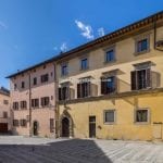 Exterior view of Sansepolcro palazzo property, Tuscany, Italy