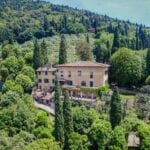 Aerial view of Fiesole Florence villa and surroundings