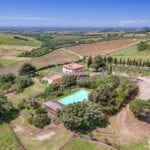 Super large farm estate and hunting property in Tuscany Italy. Located close to the coast this estate covers 1100 hectares with rare breed cattle breeding farm, dependance, agricultural land and private hunting reserve.