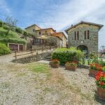 Tuscan farmhouse Agriturismo for sale with dependence, olive grove and swimming pool. Accommodates up to 20 people in 6 apartments. Lifestyle business opportunity.