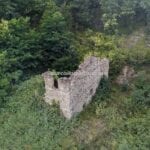 aerial view of ruin in Tuscany Italy