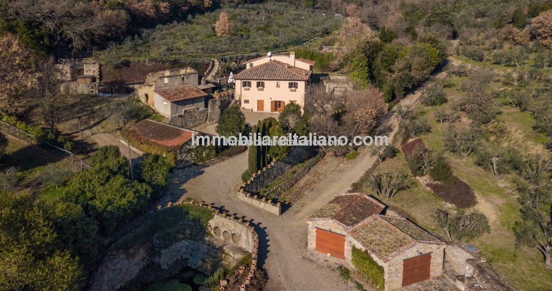 Tuscan country villa, olives, land Castiglion Fiorentino