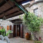 View from garden of Tuscan apartments.