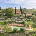 View of Tuscan property and pool