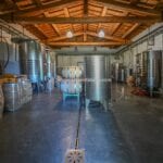View of Tuscan winery and equipment