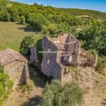 Aerial view of Italian fixer upper home