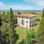 View of Tuscan period villa