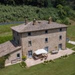 External view of large luxury villa for sale in Umbria