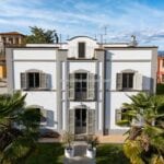 Front view of Italian luxury Art Nouveau villa