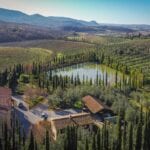 View of Tuscan wine estate