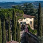View of historic Tuscan villa