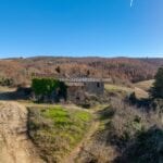 View of Umbria Italy farmhouse needing restoration