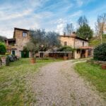 View of restored Tuscan mill complex