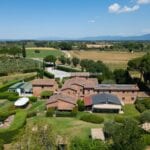 Aerial view of Hotel in Umbria for sale