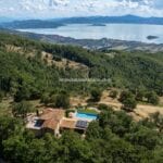 View of Lake Trasimeno and villa for sale