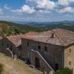 View of Tuscan farm hamlet