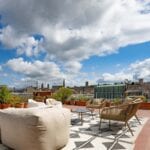 View of Arezzo penthouse apartment roof terrace