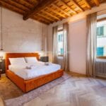 Bedroom in Florence luxury apartment
