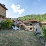View of garden and house in Tuscany