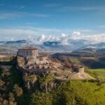 View of Marche Italy castle home near Cagli and Acqualagna