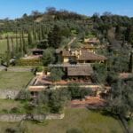 View of Tuscan villa and estate