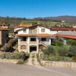 External view of new build house in Sansepolcro Tuscany Italy