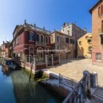 Canal side view of Palazzo in sestiere Dorsoduro Venice
