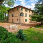 External view of large villa for sale in Tuscany