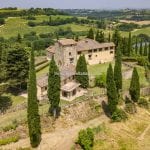 View of historic former convent home in Tuscany
