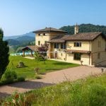 External view of Luxury villa in Emilia Romagna with land, pool and gardens.
