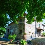 External view of farmhouse home Pistoia Tuscany Italy