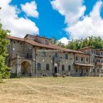 External view of Neo-Gothic castle near Regello, Florence, Tuscany, Italy