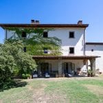 External view of historic villa home Arezzo Tuscany