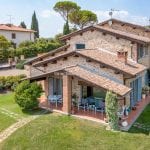 External view of modern home near Monte San Savino Tuscany Italy