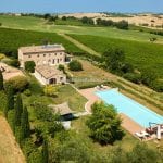View of large villa with pool Jesi Marche Italy