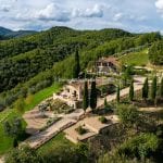View of luxury home Gaiole in Chianti Siena Tuscany Italy