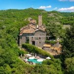 View of historic castle B&B Mercatello sul Metauro Marche Italy