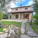 View of villa on wine estate with modern winery, Olive grove, 38.7 hectares (95.8 acres) land Massa Marittima Tuscany Italy