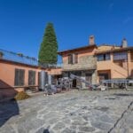 View of Chianti winery Greve in Chianti Florence Tuscany Italy