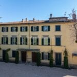 Exterior of building with apartment for sale Sansepolcro Tuscany Italy