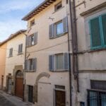 Exterior view of townhouse for sale in Sansepolcro Tuscany Italy