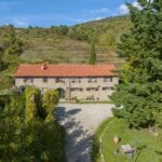 View of main building on Farm estate and agriturismo for sale Reggello Florence Tuscany Italy
