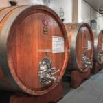 Wine cellar at winery business Cortona Tuscany Italy
