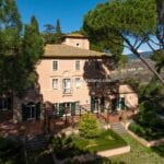 View of main villa on estate with Agriturismo Otricoli Umbria, near Rome Italy.