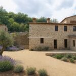 External view of off plan countryside villa Siena Tuscany Italy