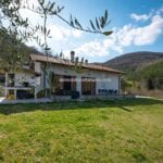 External view of modern eco villa home near Monte Santa Maria Tiberina Umbria Italy
