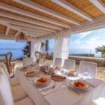 View from terrace showing sea view of Italian beach villa Ispica Ragusa Sicily