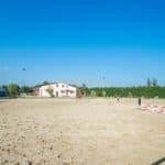 View of menage and stable building, equestrian estate and horse property Arezzo Tuscany Italy Arezzo Tuscany Italy